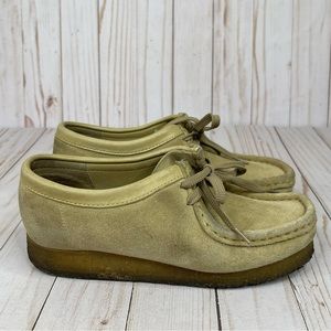 Clarks Originals Women’s Size 6.5 M Wallabees Suede Crepe Sole Lace-up Shoes